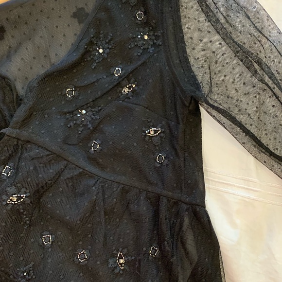 Black front tie shirt - Picture 4 of 4